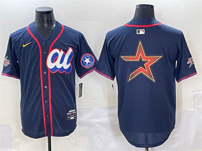 Men's American League Houston Astros Team Big Logo Navy 2025 All-Star Edition Limited Stitched Baseball Jersey 003